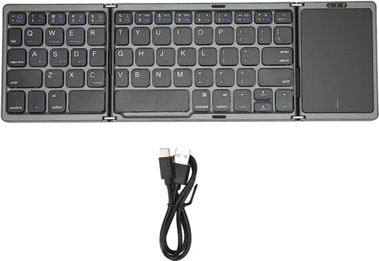 Mini Clavier Bluetooth Pliable avec Pavé Tactile - Ultra Portable