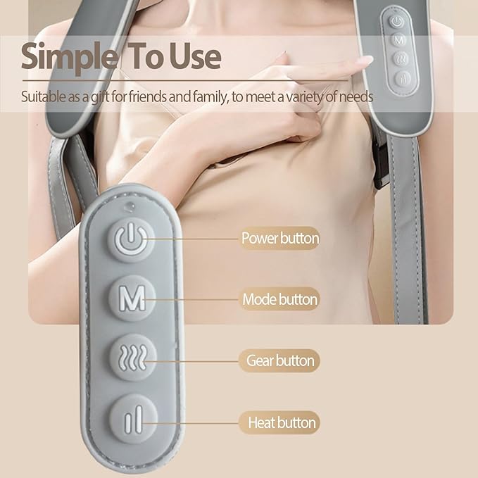 💆♀️ Masseur Chauffant Multifonction – Pour le Cou, le Dos, les Cuisses et les Muscles